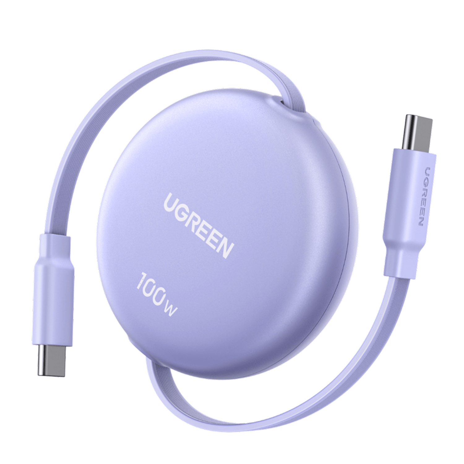 UGREEN 100W Fast Charging Retractable USB Type-C Cable 1M - Purple